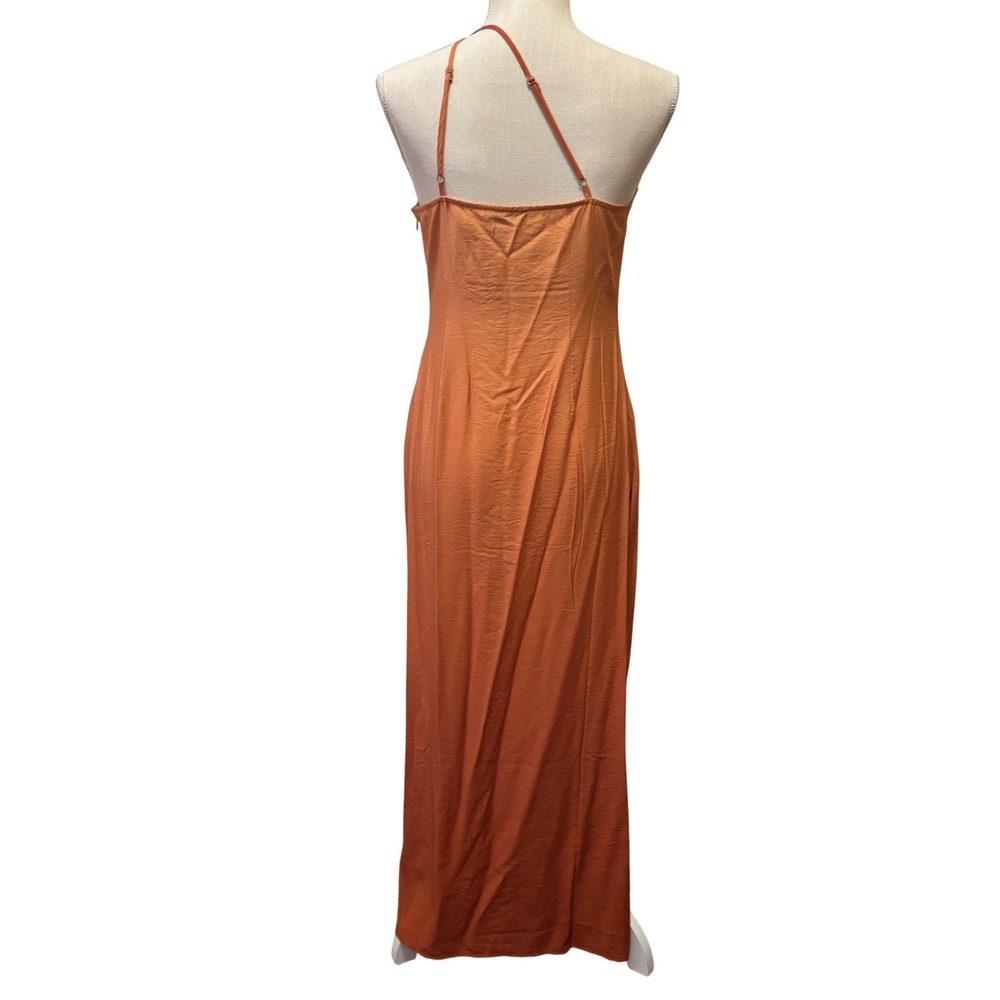 Madewell One Shoulder Maxi Dress Burnt Orange NP094 Womens 4 New With Tags - Picture 3 of 8